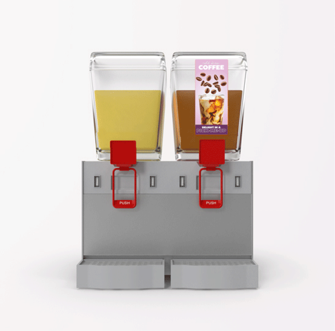 a couple of cups on a stand