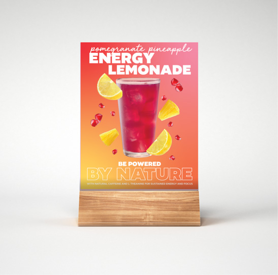 A refreshing glass of lemonade sitting on top of a wooden stand